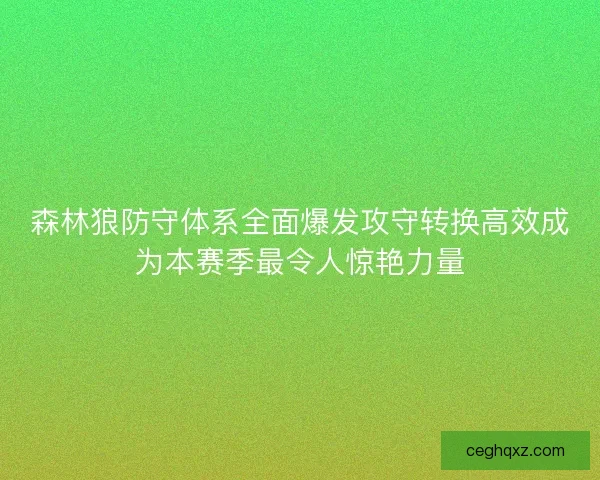 森林狼防守体系全面爆发攻守转换高效成为本赛季最令人惊艳力量 森林狼防守体系全面爆发攻守转换高效成为本赛季最令人惊艳力量